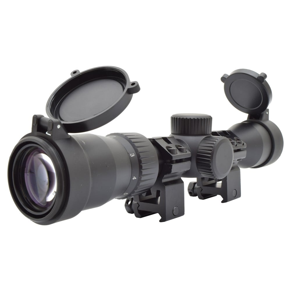 Ottica Long Eye Relief Zoom 2X-7X Lente 32mm nera di JS-TACTICAL
