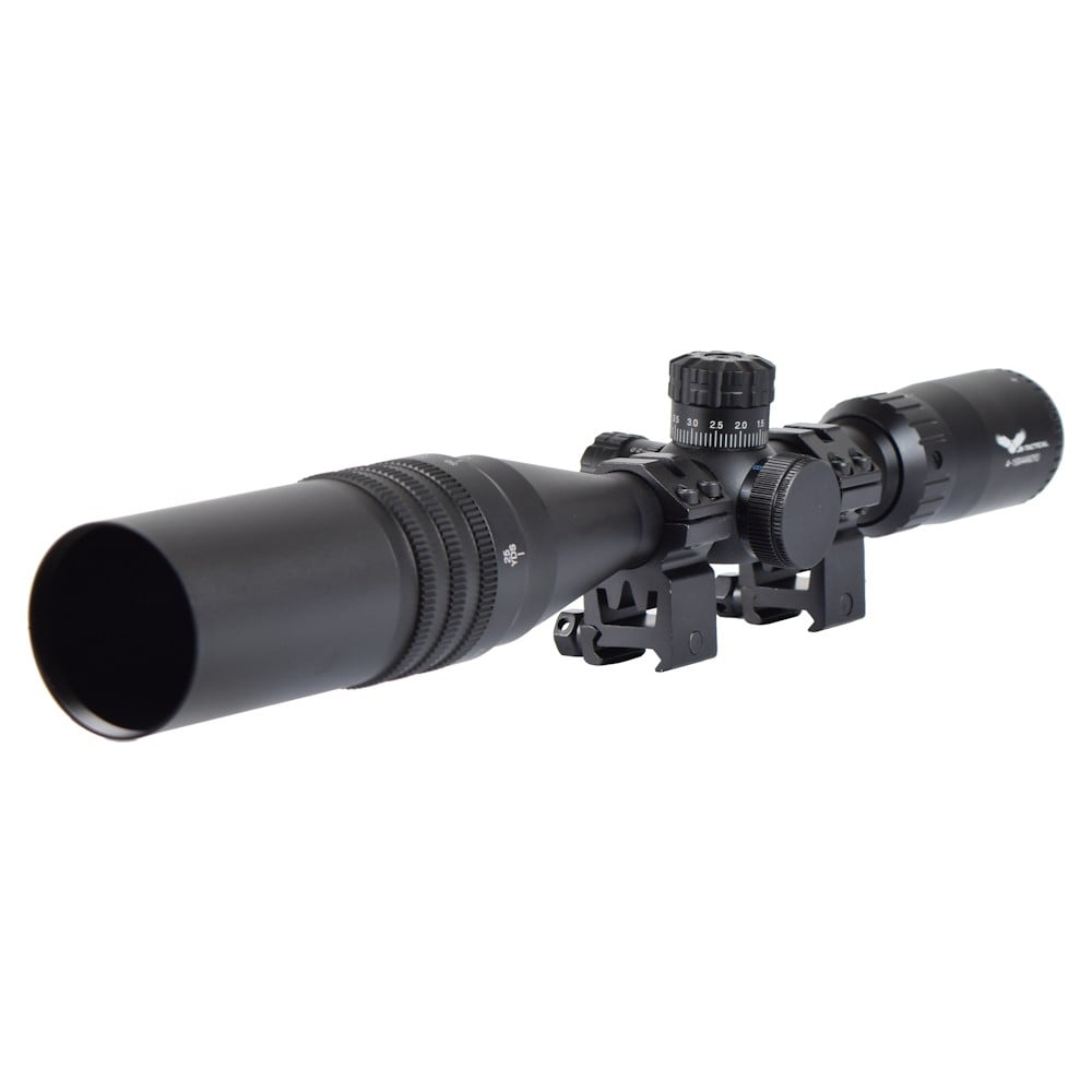 Ottica illuminata zoom 4x-16x lente 44mm nera di JS-TACTICAL