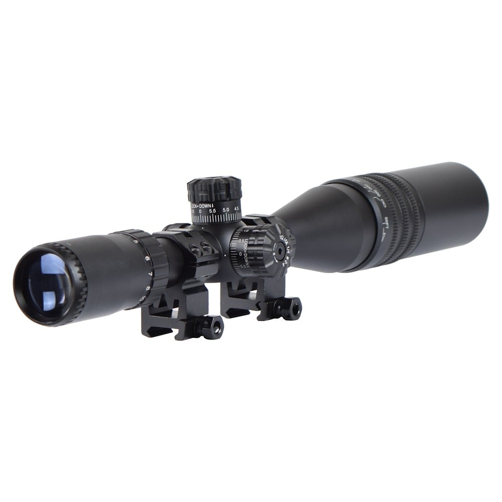 Ottica illuminata zoom 4x-16x lente 44mm nera di JS-TACTICAL
