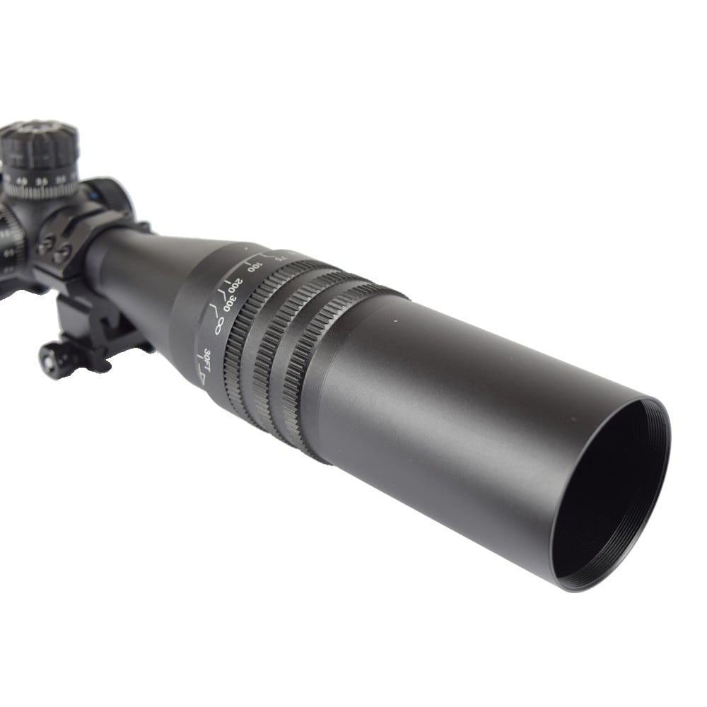 Ottica illuminata zoom 4x-16x lente 44mm nera di JS-TACTICAL