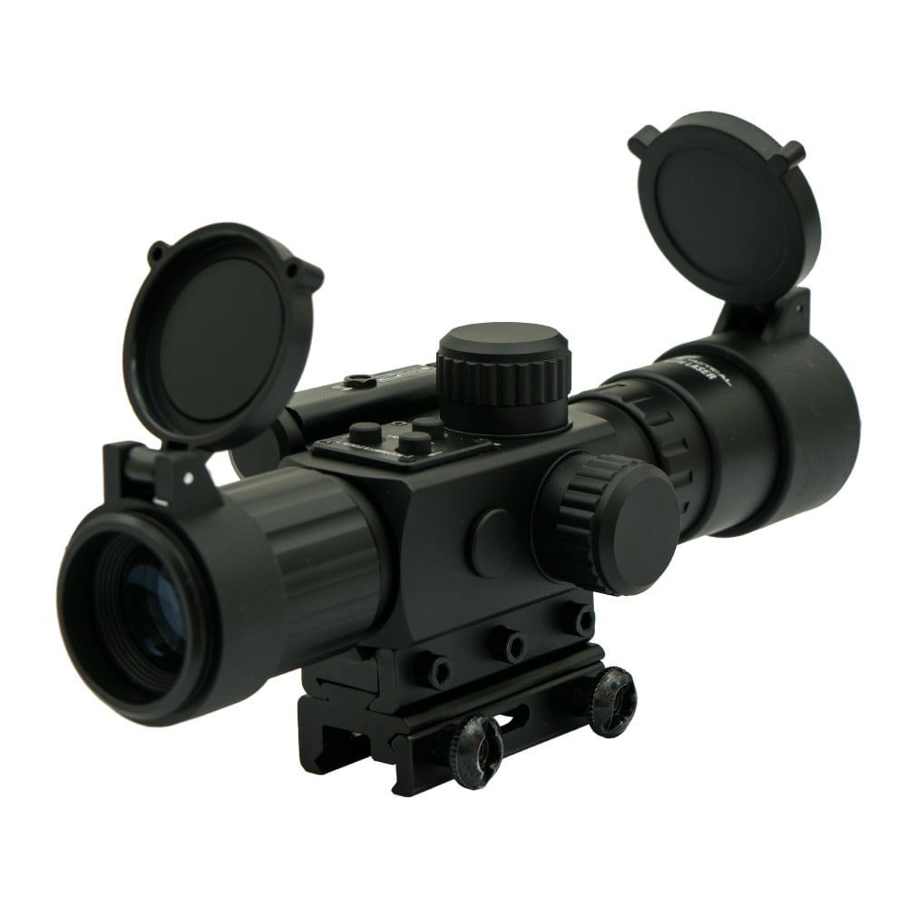 Ottica compatta 4X con laser rosso di JS-TACTICAL