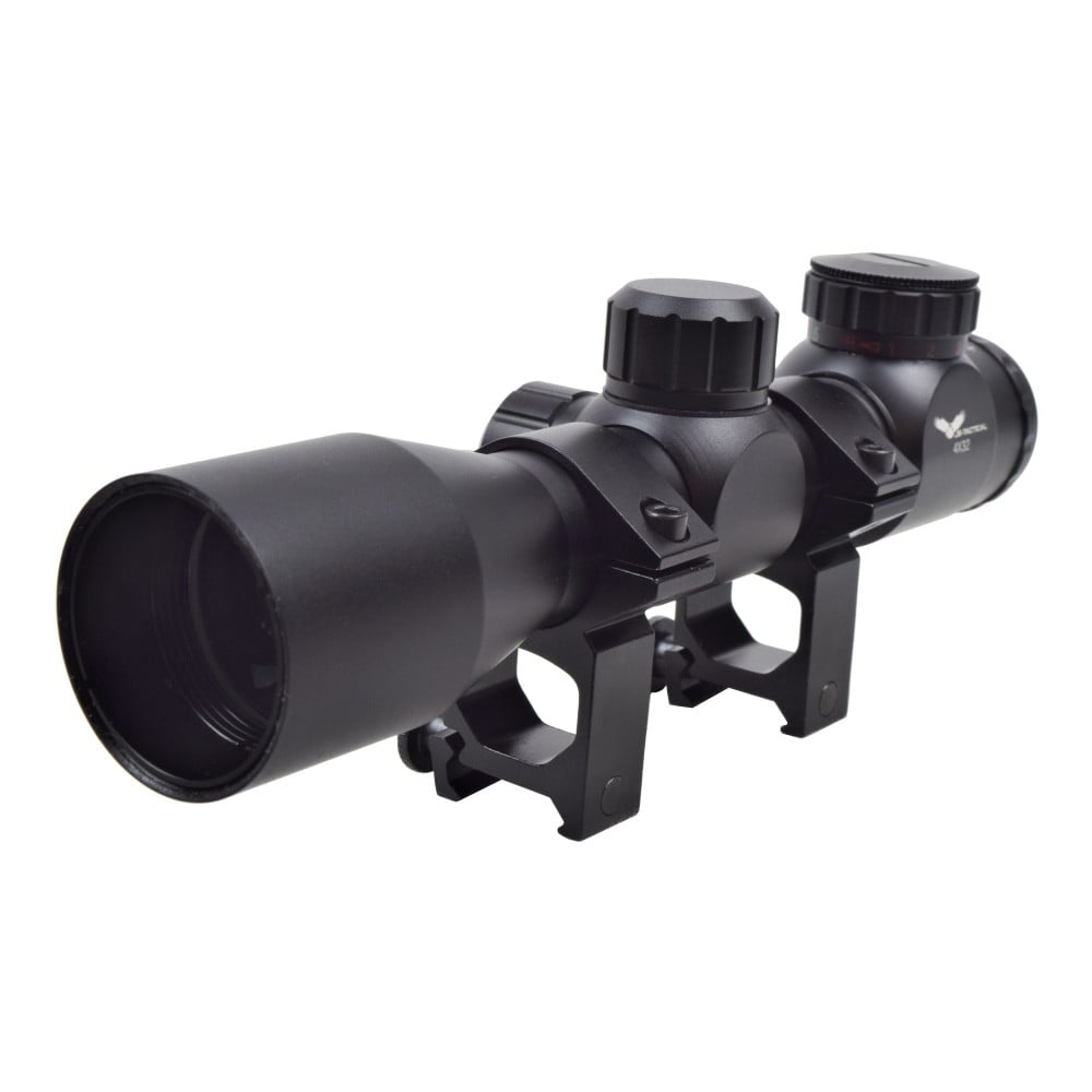 Ottica compatta 4X32 con reticolo illuminato di JS-TACTICAL