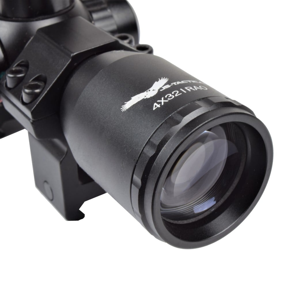 Ottica con zoom 4x e lente da 32mm illuminata di JS-TACTICAL