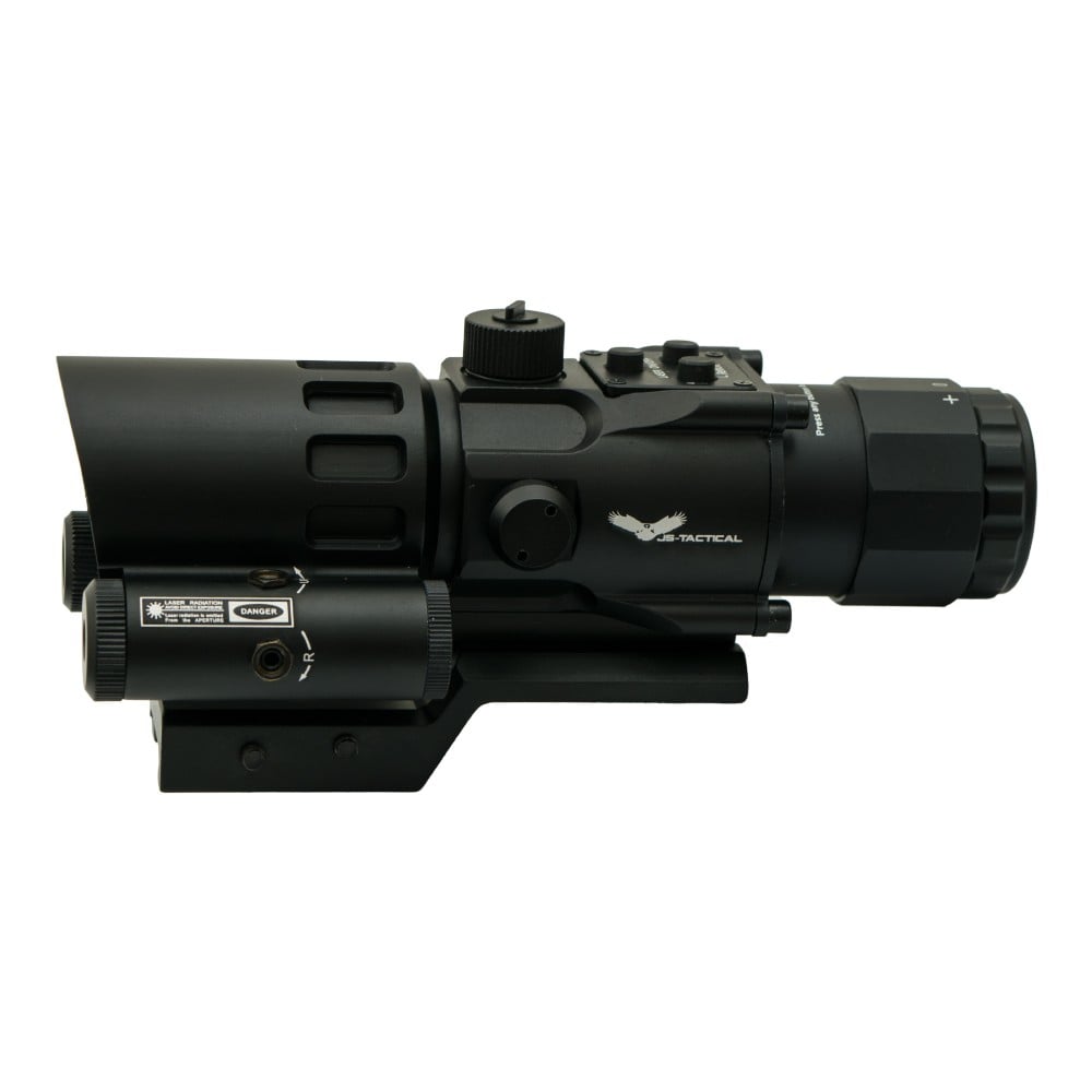 Prisma Scope 4X32 con laser rosso nero di JS-TACTICAL
