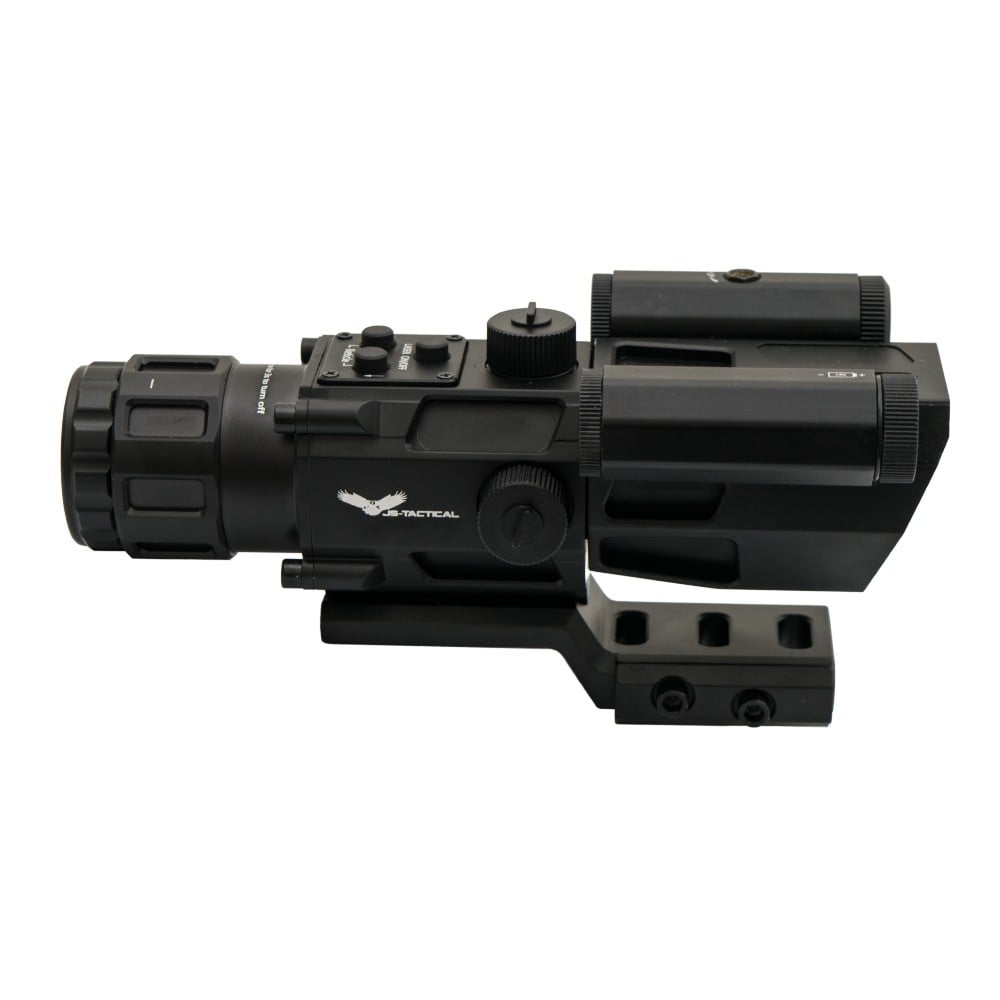 Ottica a prisma 4x32 con laser rosso nero di JS-TACTICAL