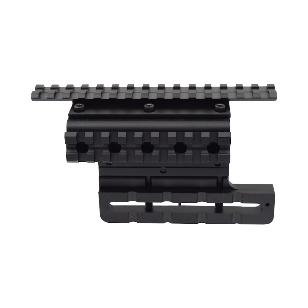 Doppia slitta standard 20mm laterale per AK nero di JS-TACTICAL