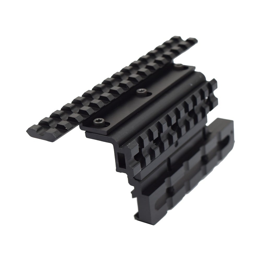 Doppia slitta standard 20mm laterale per AK nero di JS-TACTICAL