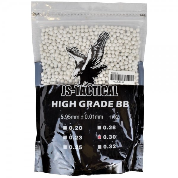 Pallini 0,30g bianchi da 1 kg di JS-TACTICAL