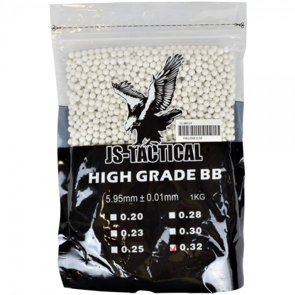 Pallini 0,32g bianchi di JS-TACTICAL