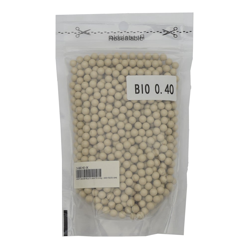 Pallini bio 0,40g bianco crema 1000 BB di JS-TACTICAL