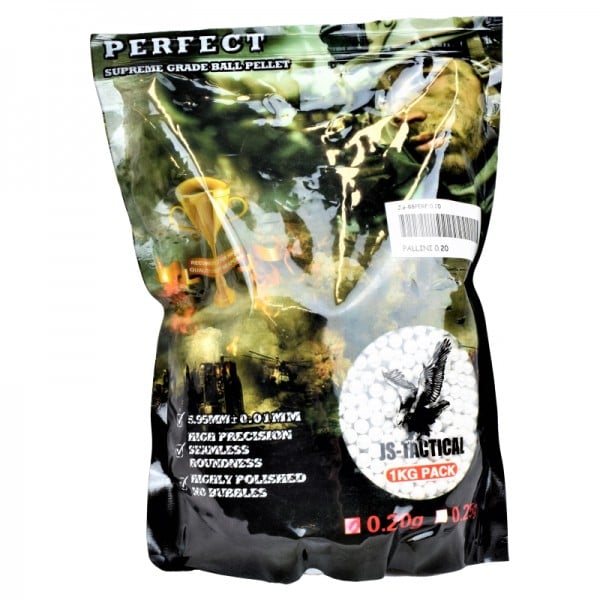 Pallini Perfect 0,20g bianchi di JS-TACTICAL
