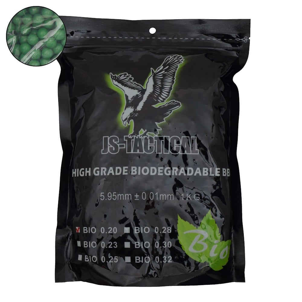 Pallini bio 0.20g verdi di JS-TACTICAL