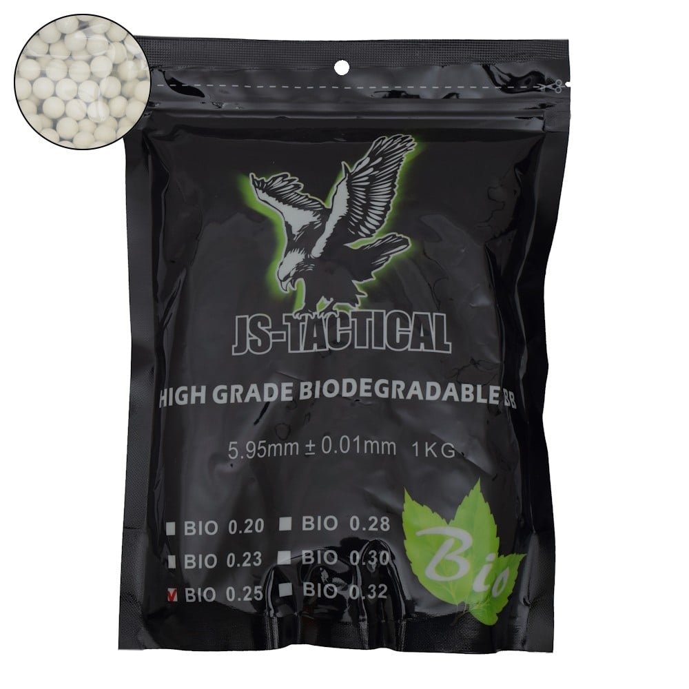 Pallini bio 0.25g bianchi di JS-TACTICAL