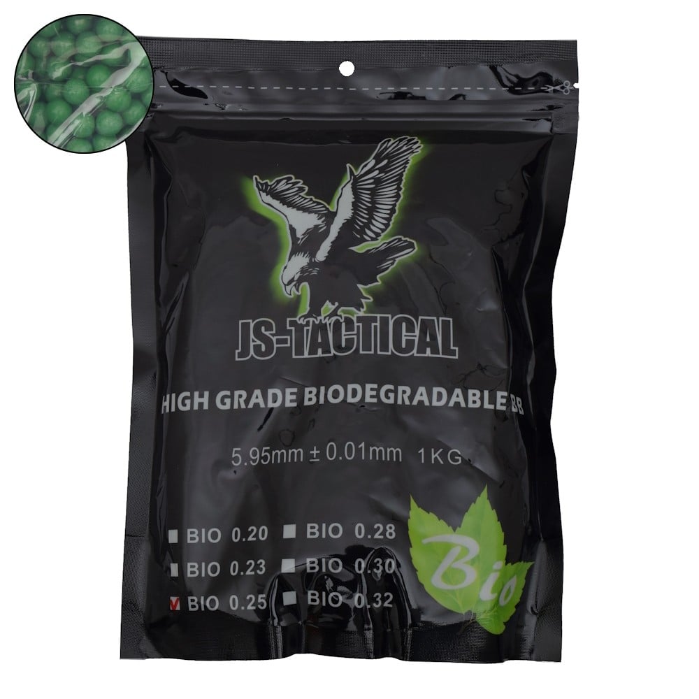 Pallini bio 0.25g verdi di JS-TACTICAL