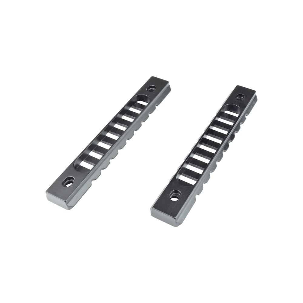 Slitta standard 20mm 9 slot per Keymod nera - 2 pezzi di JS-TACTICAL