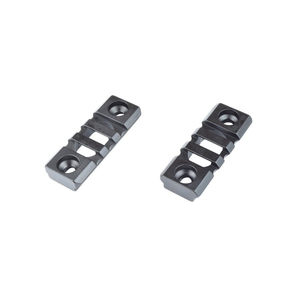 Slitta standard 20mm 3 slot per Keymod nera - 2 pezzi di JS-TACTICAL