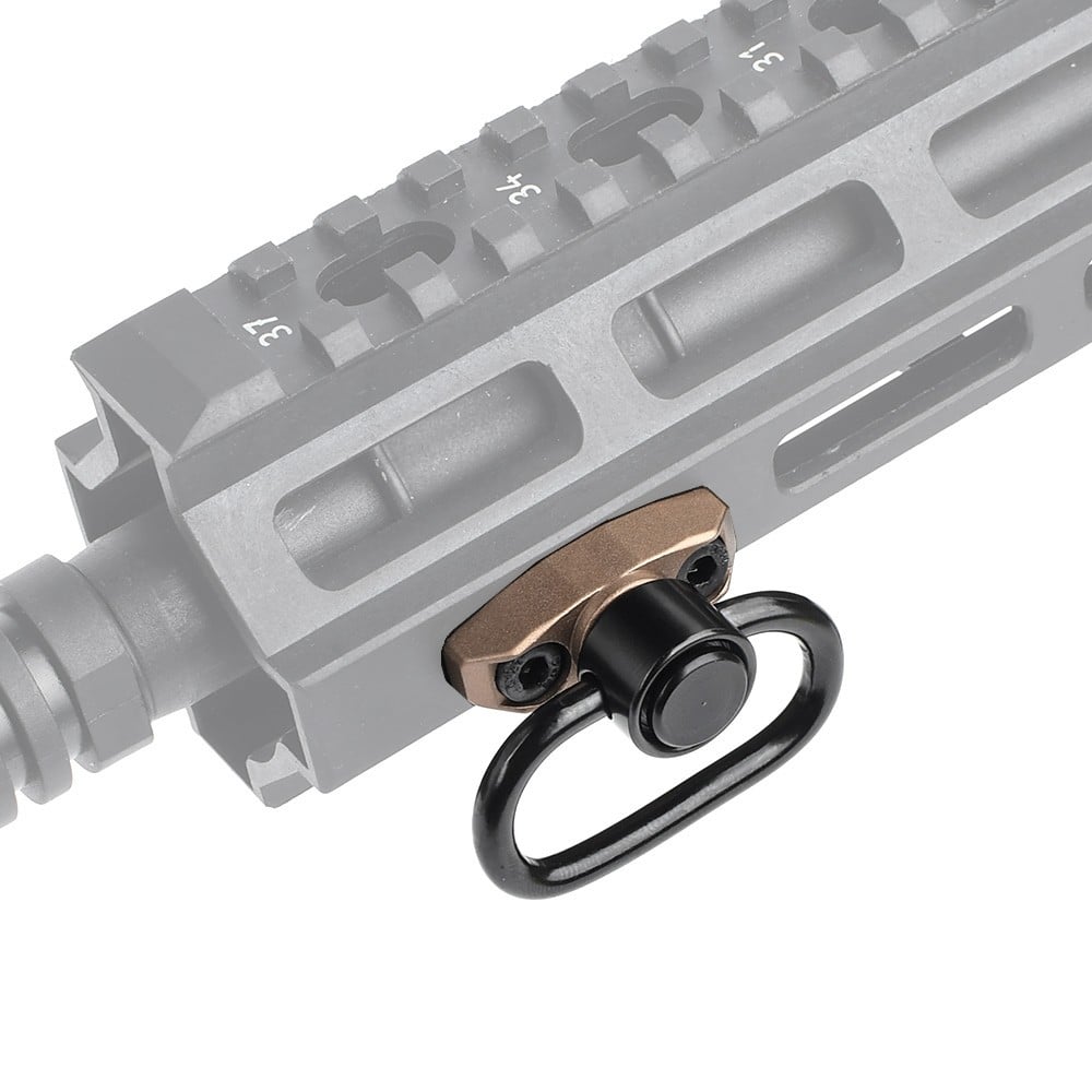 Gancio cinghia QD in metallo per Keymod/M-Lok Dark Earth