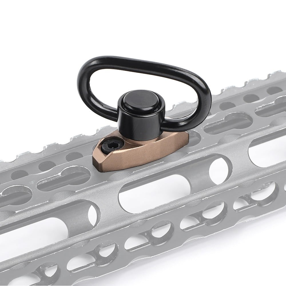 Gancio cinghia QD in metallo per Keymod/M-Lok Dark Earth