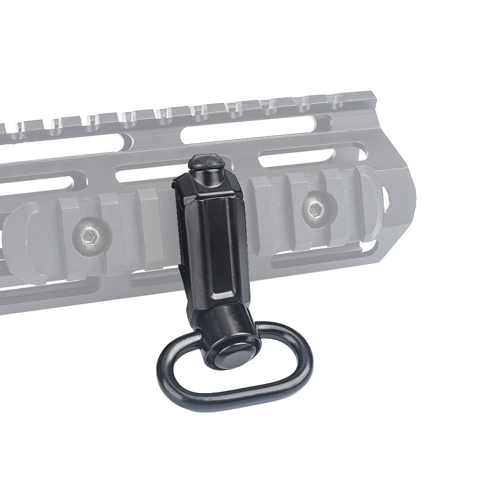 Gancio cinghia QD in metallo per slitte 20mm nero