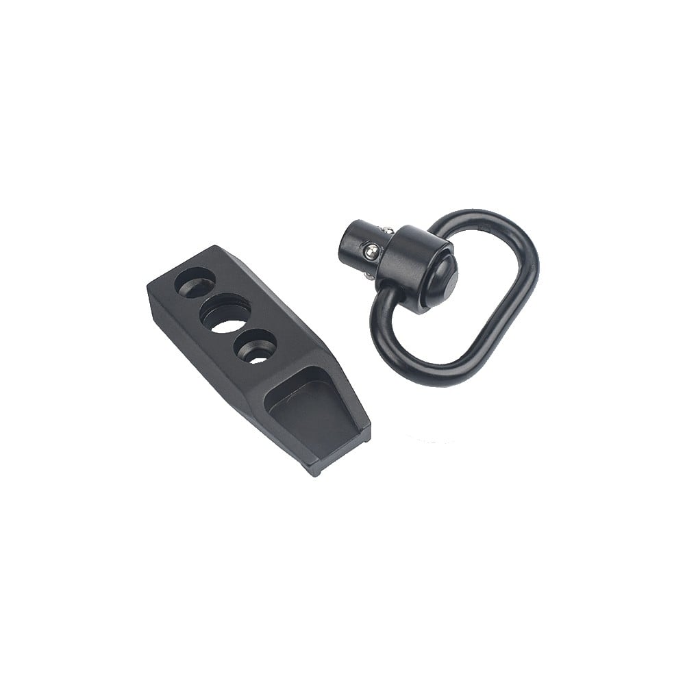 Gancio cinghia QD in metallo con attacco Keymod nero