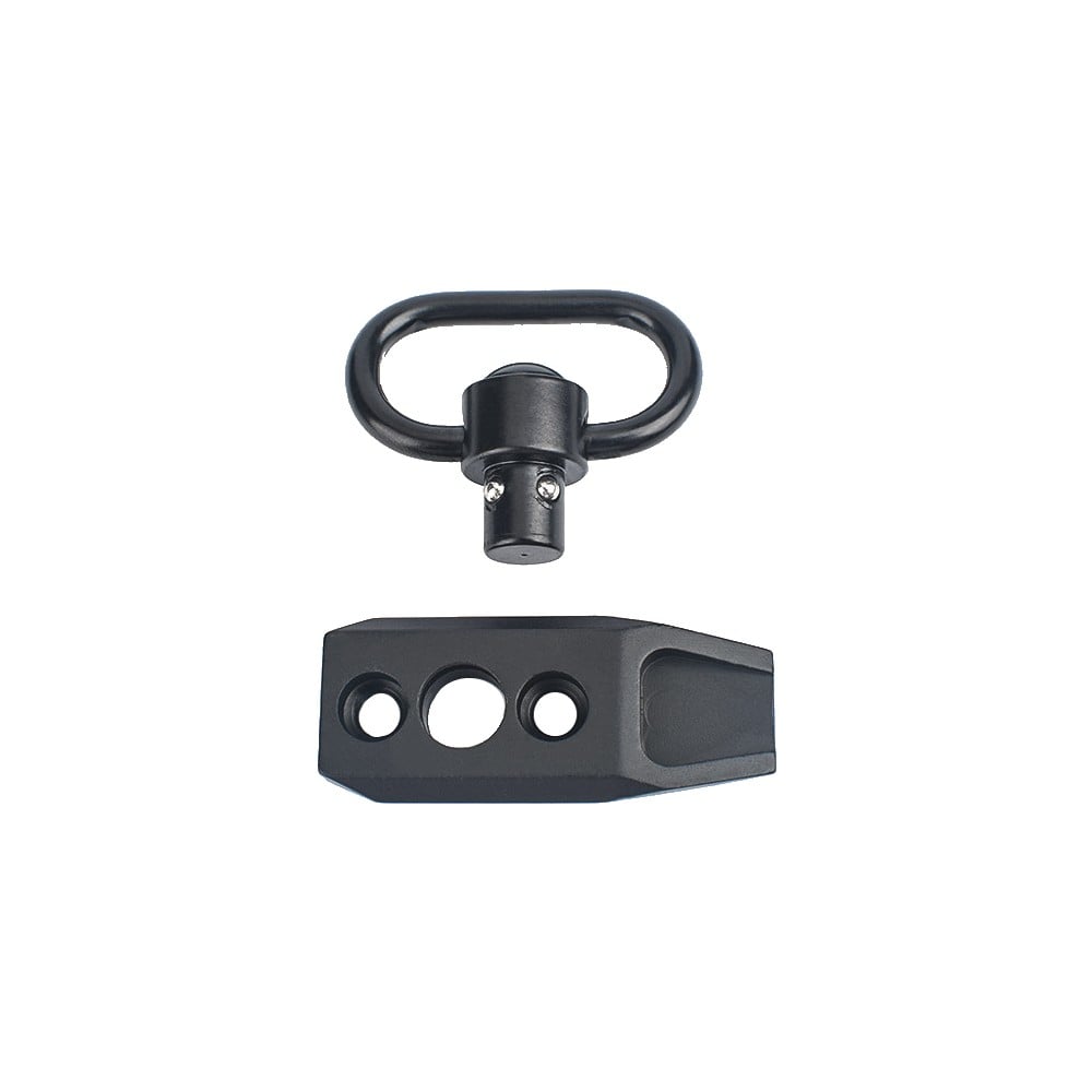 Gancio cinghia QD in metallo con attacco Keymod nero