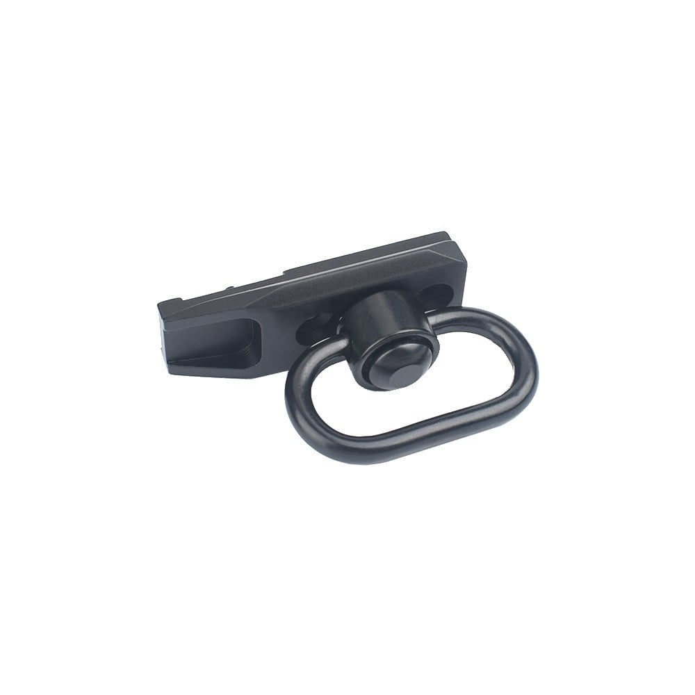 Gancio cinghia QD in metallo con attacco Keymod nero