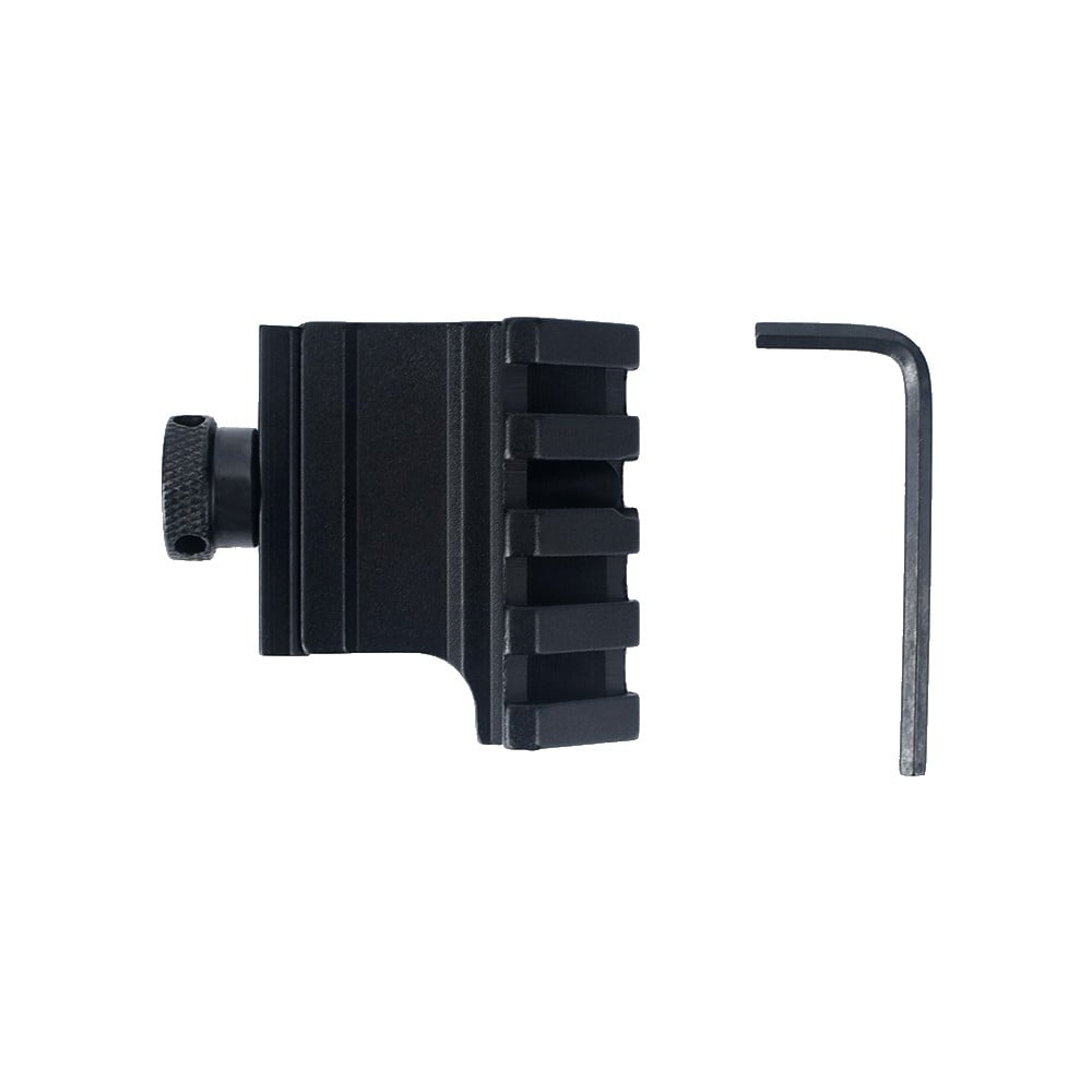 Slitta metallica 20mm con offset 45° nera