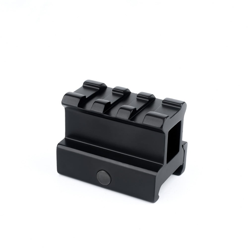Slitta in metallo 20mm a 3 slot con rialzo nera