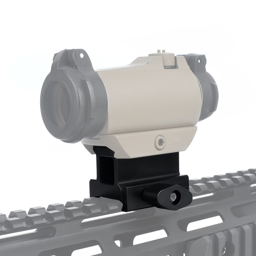 Slitta in metallo 20mm a 3 slot con rialzo nera