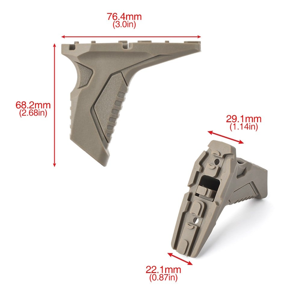 Mp Link Angled Hand Stop per sistemi M-Lok/Keymod Dark Earth