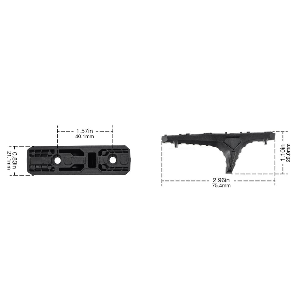 Mp Hand Stop per sistemi MLOK nero