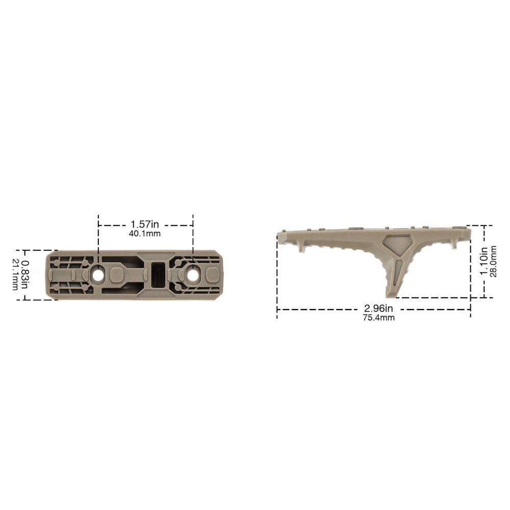 Mp Hand Stop per sistemi M-LOK Dark Earth