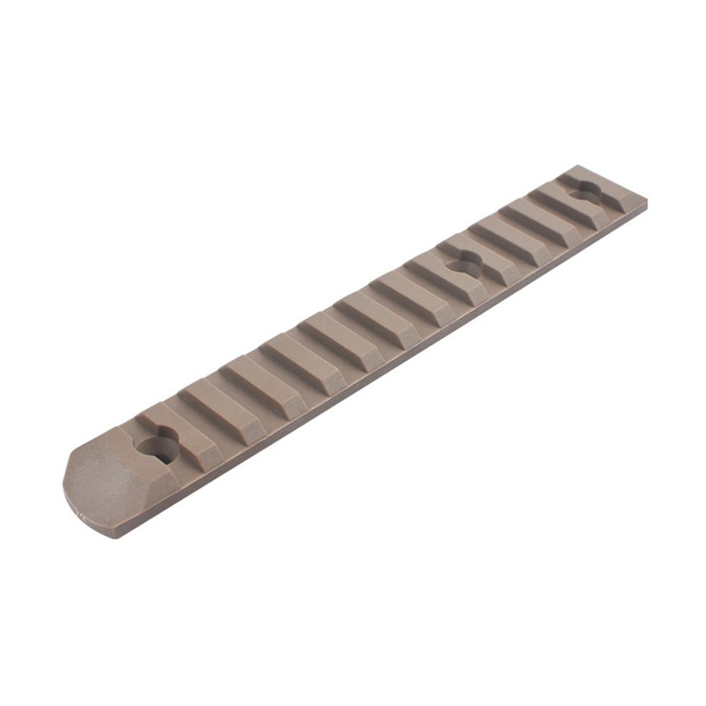 Set 6 Slitte 20mm in Polimero per Keymod e M-Lok Dark Earth