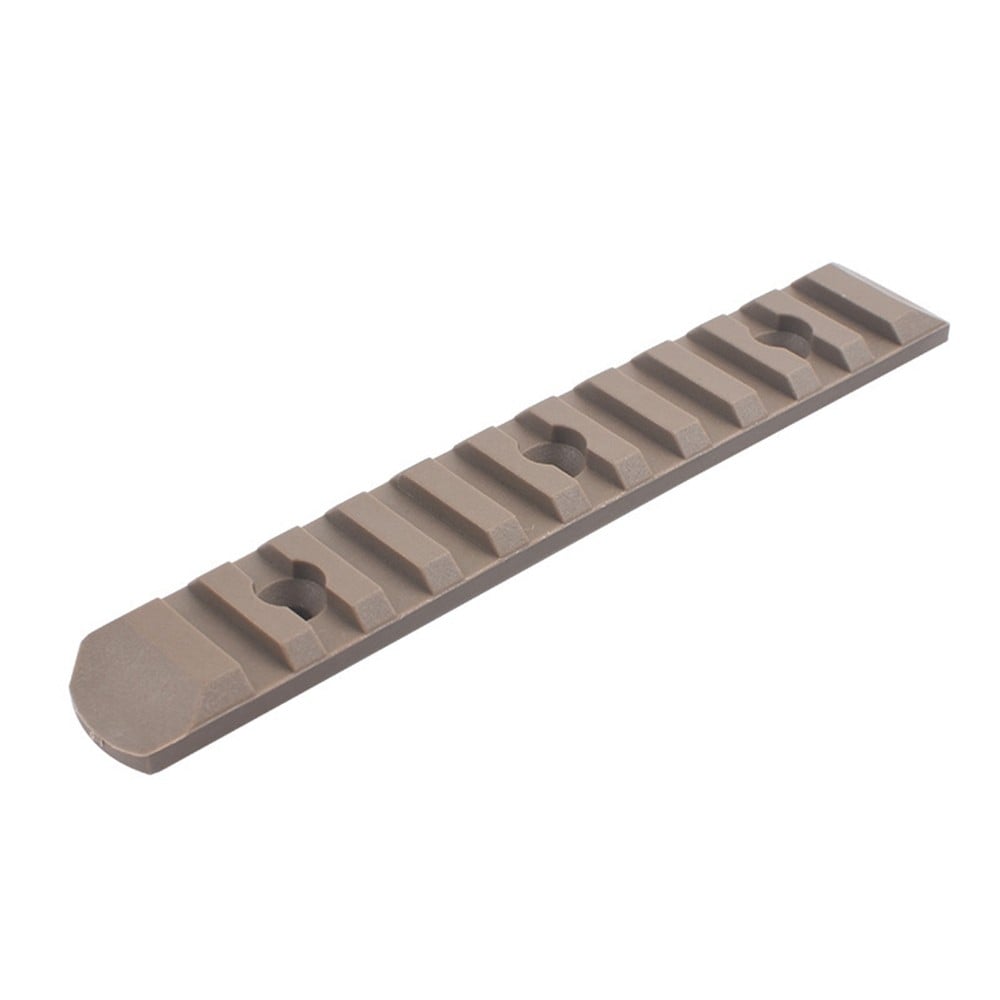Set 6 Slitte 20mm in Polimero per Keymod e M-Lok Dark Earth