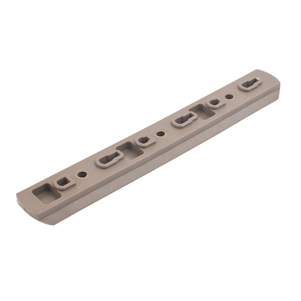 Set 6 Slitte 20mm in Polimero per Keymod e M-Lok Dark Earth