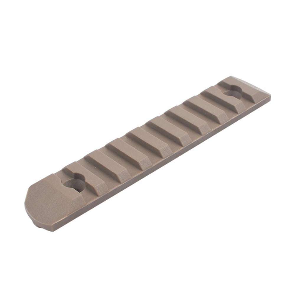 Set 6 Slitte 20mm in Polimero per Keymod e M-Lok Dark Earth