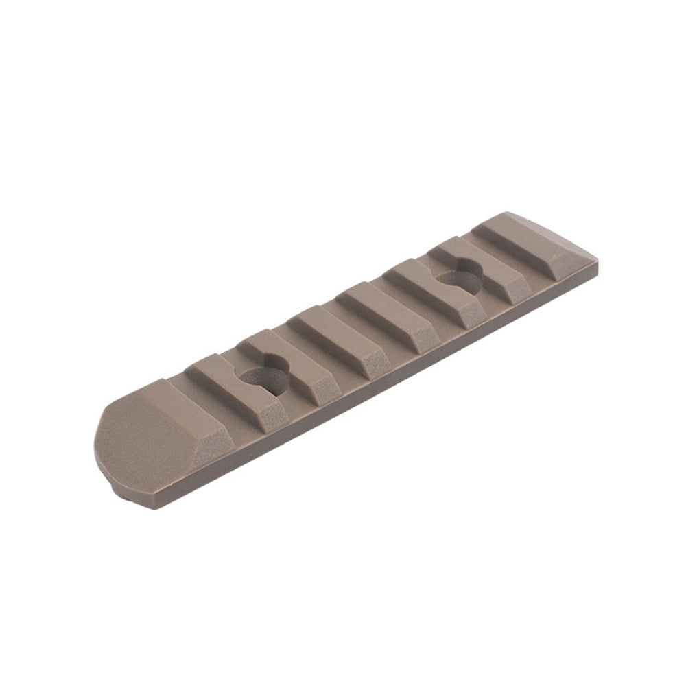 Set 6 Slitte 20mm in Polimero per Keymod e M-Lok Dark Earth