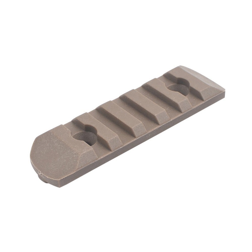 Set 6 Slitte 20mm in Polimero per Keymod e M-Lok Dark Earth