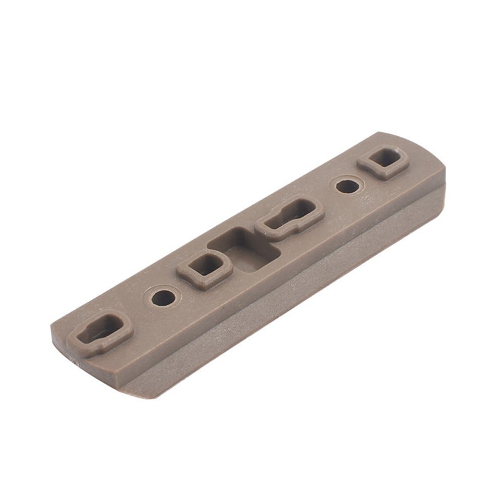 Set 6 Slitte 20mm in Polimero per Keymod e M-Lok Dark Earth