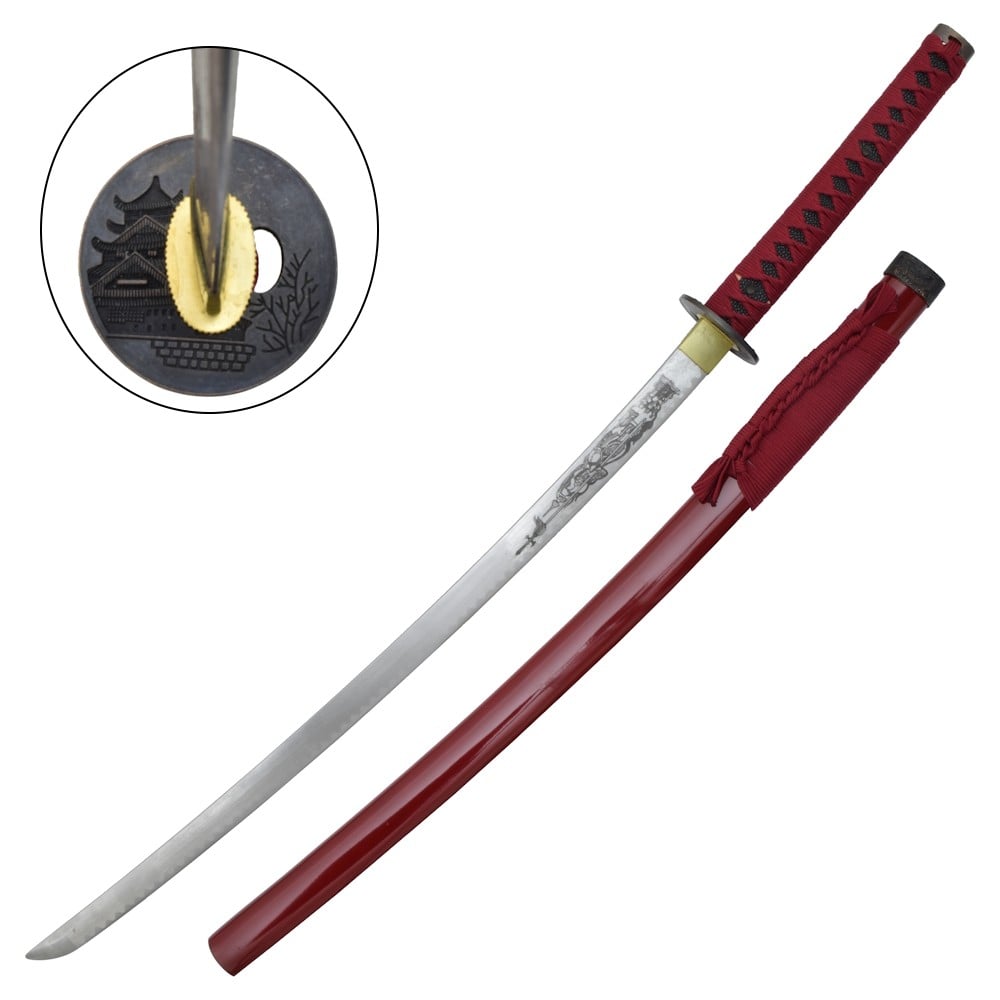 Katana ornamentale con fodero in legno