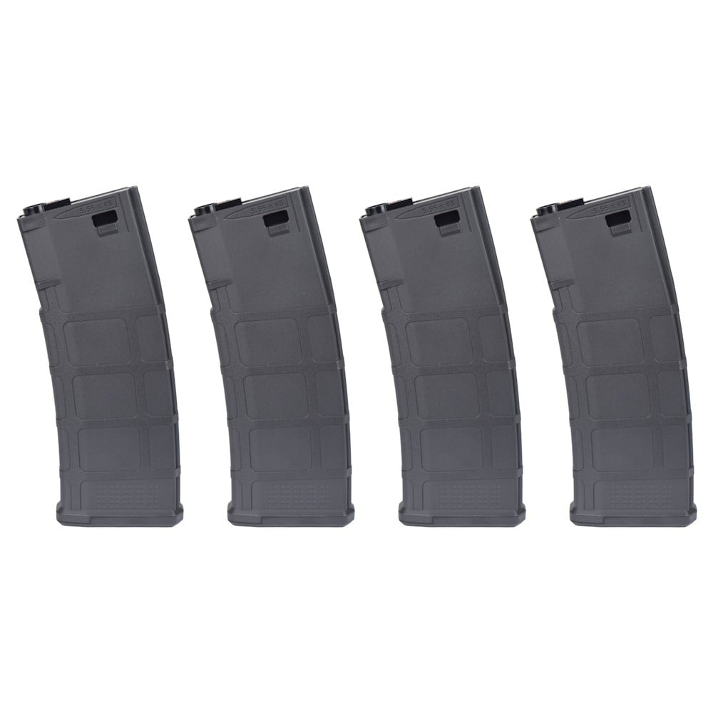 Set 4 Caricatori Mid-Cap 220 Colpi per M4/M16 neri