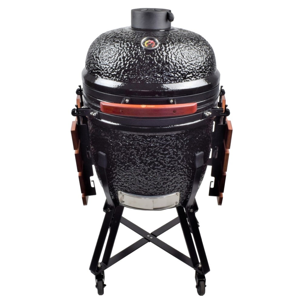 Kamado Rhino L nero per cottura da esterno