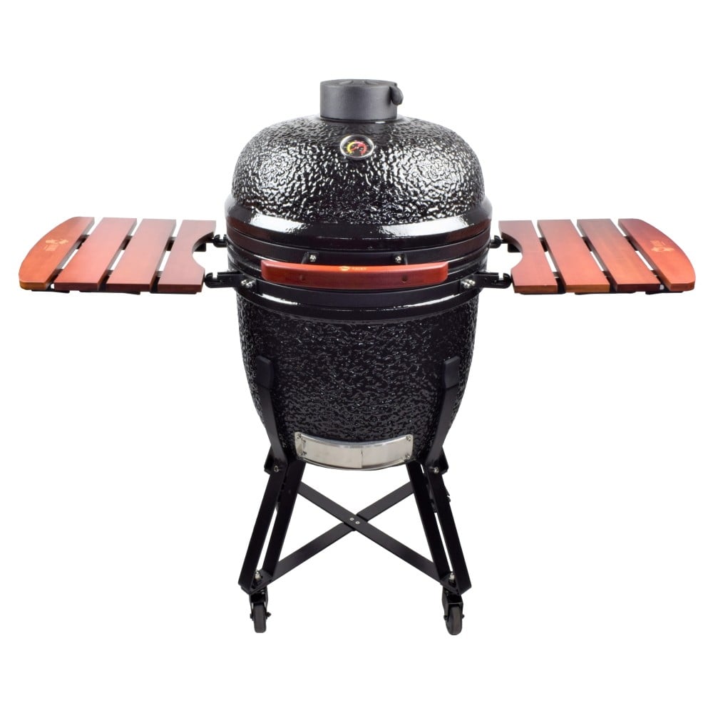 Kamado Rhino L nero per cottura da esterno