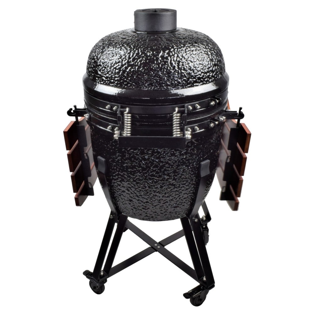 Kamado Rhino L nero per cottura da esterno