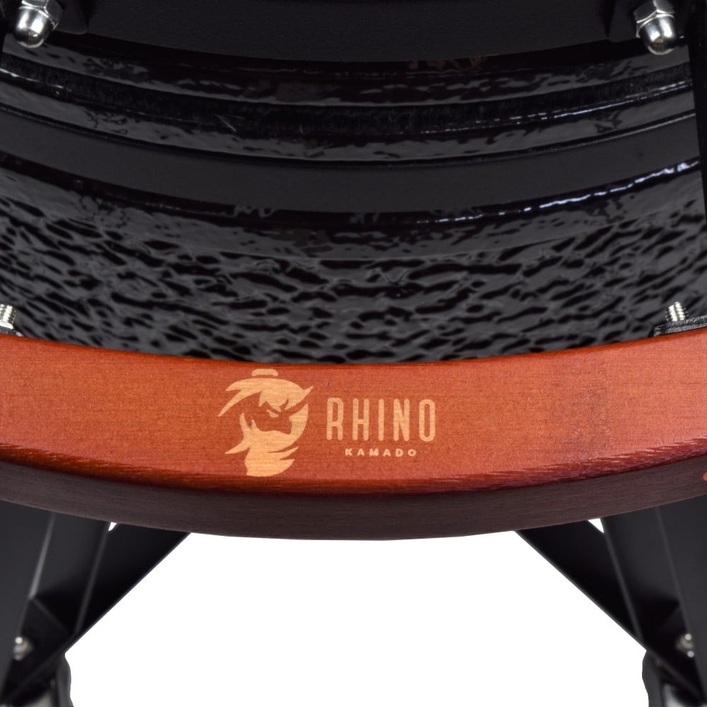 Kamado Rhino L nero per cottura da esterno