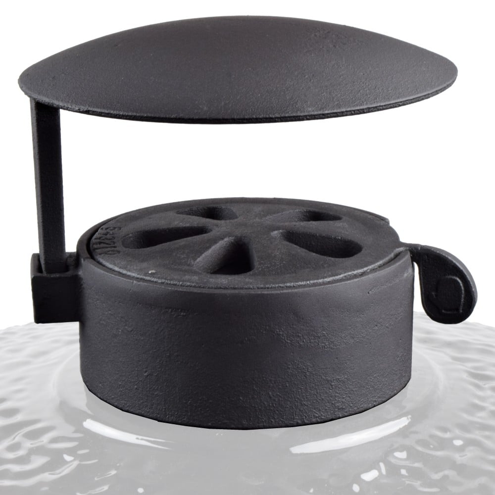 Caminetto in ghisa Rhino Kamado con copertura antipioggia per Kamado L/XL