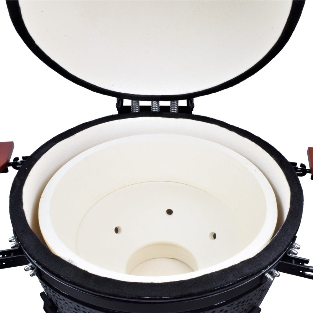 Kamado XL Nero Rhino per cottura da esterno