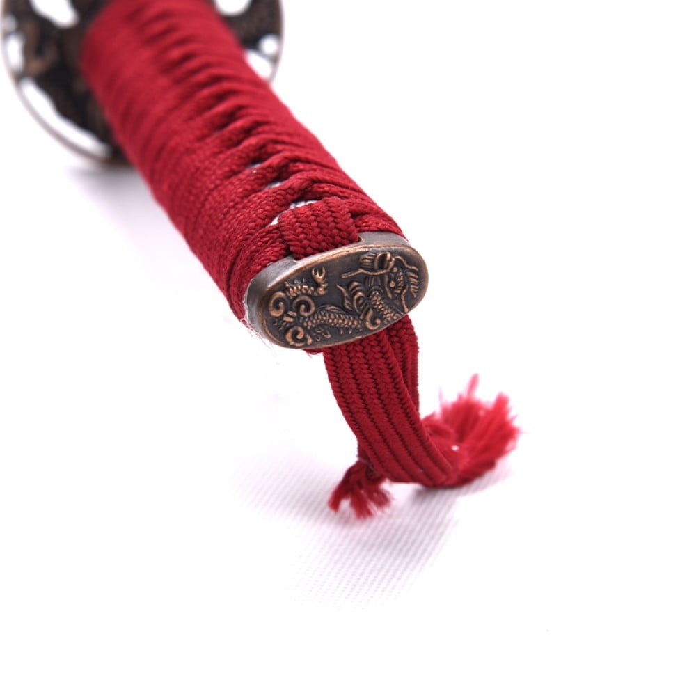 Katana ornamentale rossa con drago