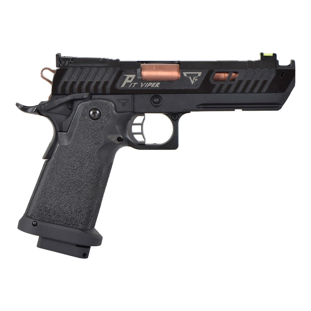 Pistola a gas Pit Viper 2011 nera ispirata a John Wick