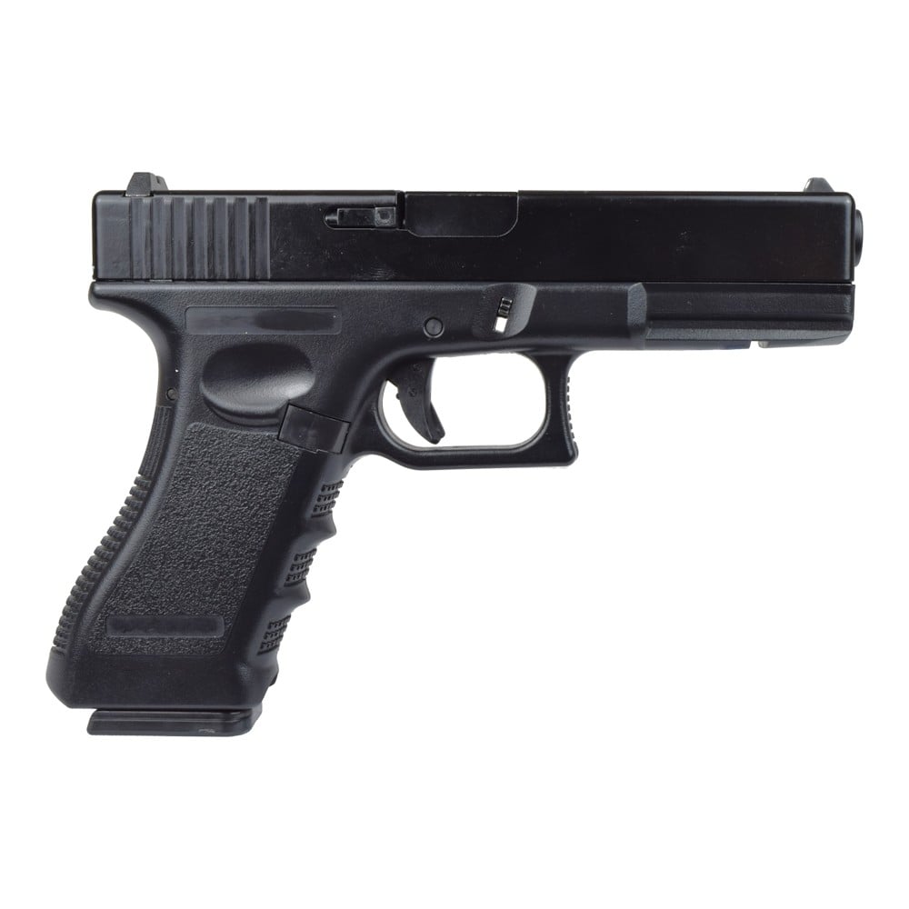 Pistola a gas scarrellante half-metal nera